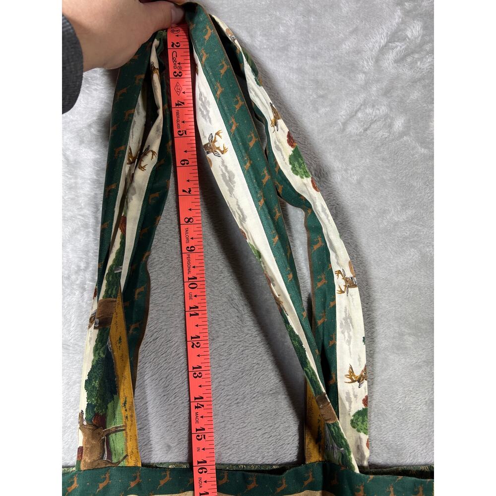 Handmade Deer Outdoors Print Tote Bag Nature Forest Shoulder Bag Canvas Style - Picture 10 of 10